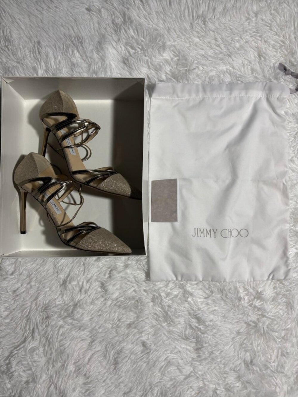 Jimmy Choo Hime Tie-up Pumps Pointed Toe High Heels Shoes - Picture 8 of 8